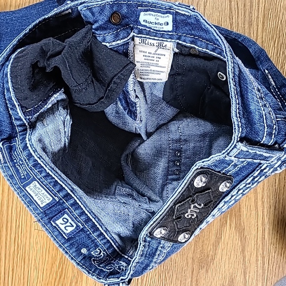 MISS ME VINTAGE JEANS WOMEN 26x23 BLUE EASY CAPRI JUNIOR'S GIRLS FADED DENIM - Picture 6 of 8